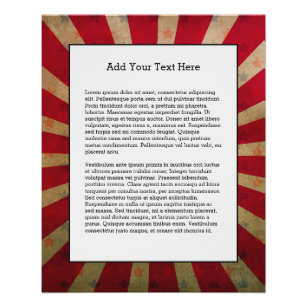 Flyer Vintage Circus Tent Stars Red Lines Carnival