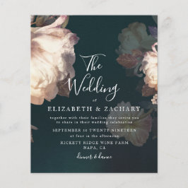 Flyer Vintage Green White Floral Casamento
