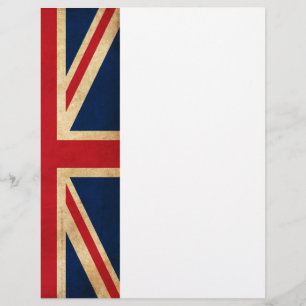 Flyer Vintage Grunge Reino Unido Flag Union Jack