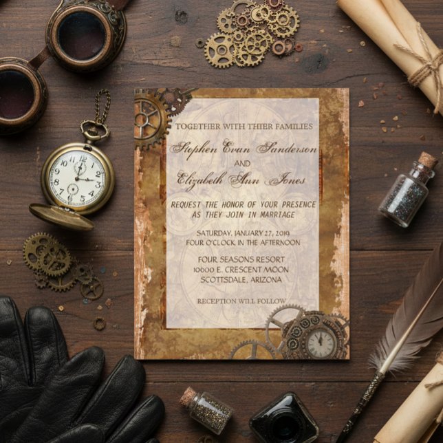 Flyer Vintage Industrial Steampunk Weditation (Criador carregado)