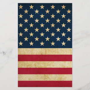 Flyer Vintage Patriotic American Flag