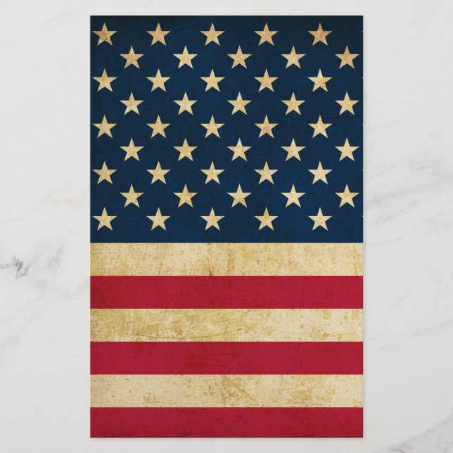 Flyer Vintage Patriotic American Flag (Frente)