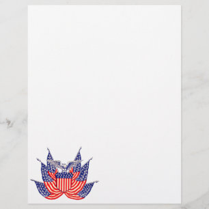 Flyer Vintage Patriotic American Flag, 4 de julho