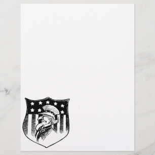 Flyer Vintage Patriotic Tio Sam e Bandeira Americana