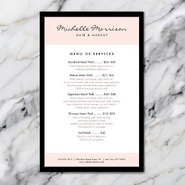 Flyer Vintage Pink Makeup and Beauty Salon, Nail Salon