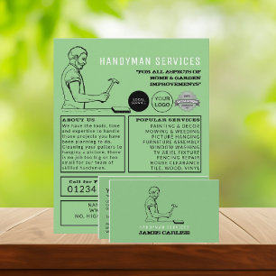 Flyer Vintage Repairman, Anúncio Handyman