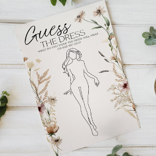 Flyer Vintage Tiny Bridal Jogo Adivinha Vestido