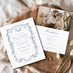 Flyer Vitoriano Vintage Foto Francesa Tudo Em Um Casamen