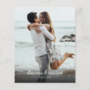 Flyer Viva magenta Foto de Convite de Casamento de Orçam