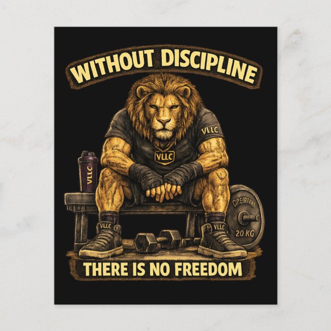 Flyer VLLC Without Discipline There Is No Freedom Gym  (Frente)