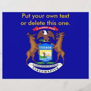 Flyer Voador com Flag de Michigan, EUA