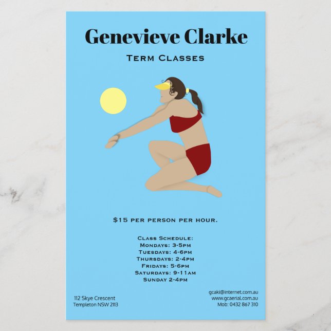 Flyer Voleibol de praia (Frente)