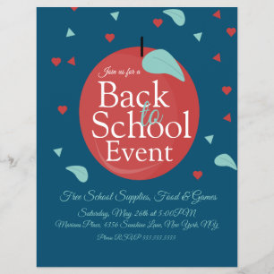 Flyer Voltar à Apple de Fruta de Evento da Escola