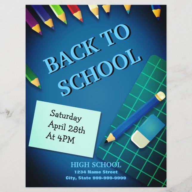 Flyer Voltar aos cursos de ensino (Frente)