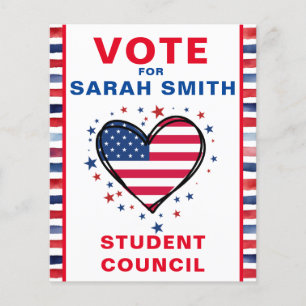 Flyer Votação para presidente de classe: CORAÇÃO