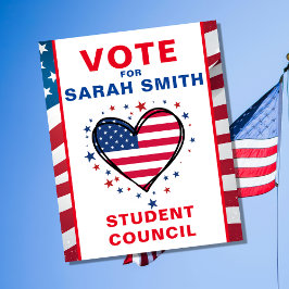 Flyer Votação para presidente de classe: CORAÇÃO