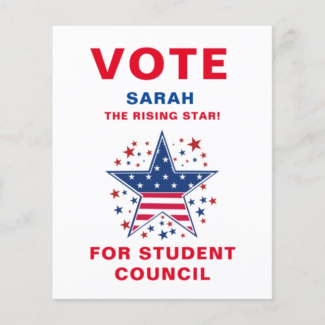 Flyer Voto artístico para presidente de classe: ascensão (Frente)