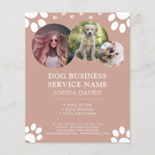 Flyer Walker Pet Sitting Business Foto Personalizada