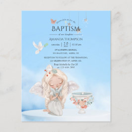 Flyer Watercolor Girl Angel Baptism