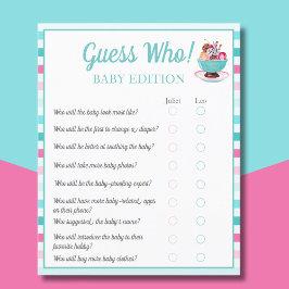 Flyer Watercolor Sorvete Sundae Adivinha Quem Bebe