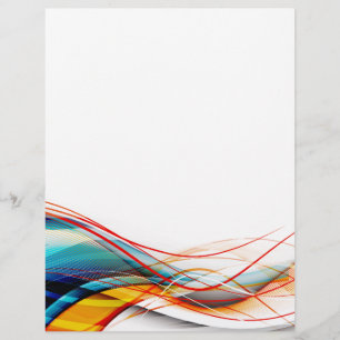 Flyer Wavy Lines Personalização de tecnologia e ciênc