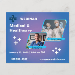 Flyer Webinar de Medicina e Cuidados de Saúde