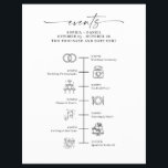 Flyer Wedding Day Icon Timeline Itinerary Welcome Letter<br><div class="desc">These beautiful wedding day timeline and welcome letter are perfect for any wedding! Easily edit this icon timeline to accommodate a variety of events. There are hidden icons included that you can move and adjust anywhere on the timeline. Add or delete events, if needed! Make this timeline itinerary as unique...</div>