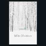 Flyer White Christmas Tale<br><div class="desc">Branca de Natal. Solitário e banco verde vazio no final do beco no pássaro. Banco pequeno,  árvores altas,  ninguém por perto. Uma queda de neve silenciosa. O humor natalino. Feliz Natal e Feliz ano novo! Você pode alterar ou excluir o modelo White Christmas.</div>