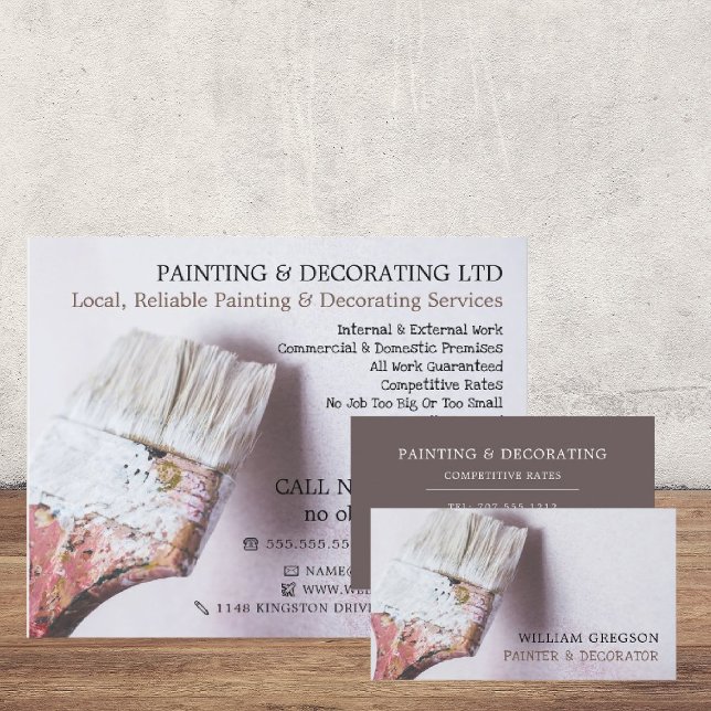 Flyer White Paintbrush, Painter e decorador (Criador carregado)