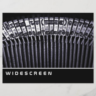 Flyer Widescreen - Máquina de escrever