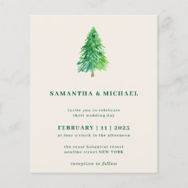 Flyer Winter Christmas Tree | Simple Elegant Wedding