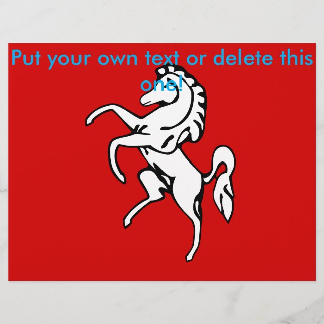 Flyer with Flag of Kent, Inglaterra (Frente)