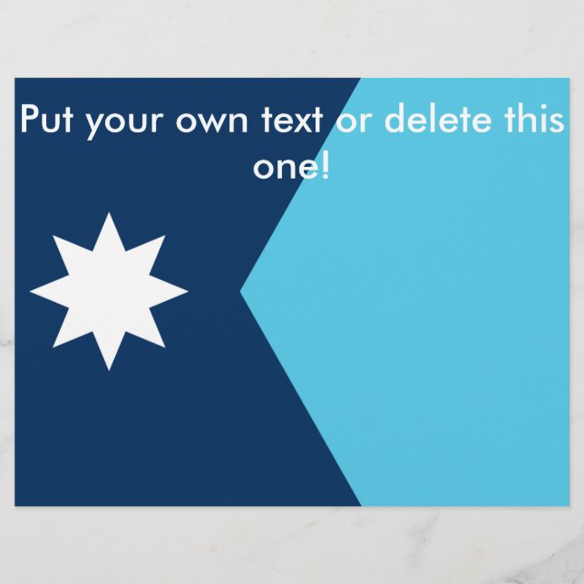 Flyer with Flag of Minnesota, EUA (Frente)