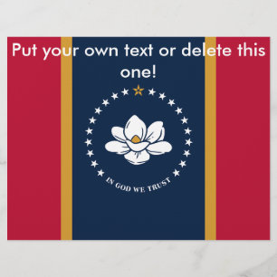 Flyer with Flag of Mississippi State, EUA