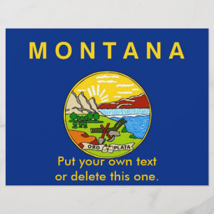 Flyer with Flag of Montana, EUA