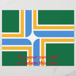 Flyer with Flag of Portland, Oregon, EUA