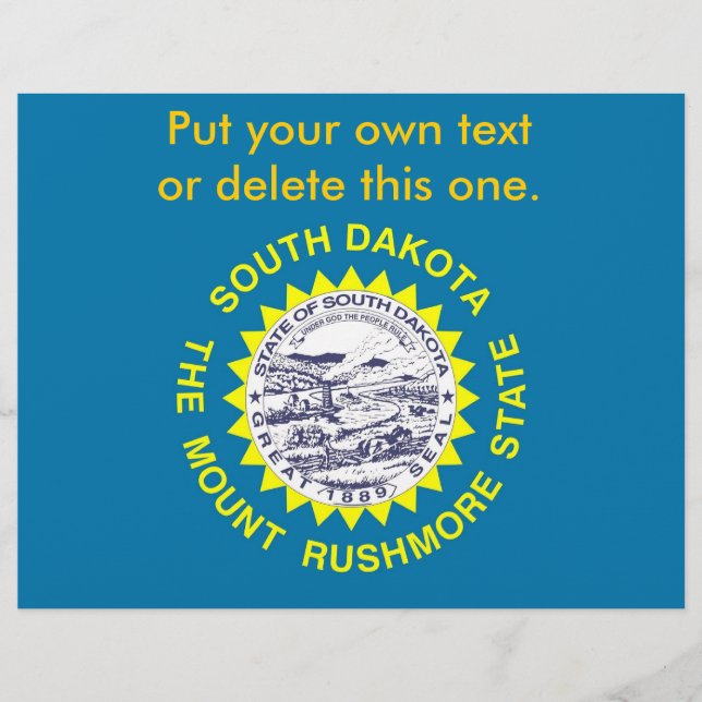 Flyer with Flag of South Dakota, EUA (Frente)