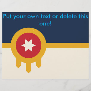 Flyer with Flag of Tulsa, Oklahoma