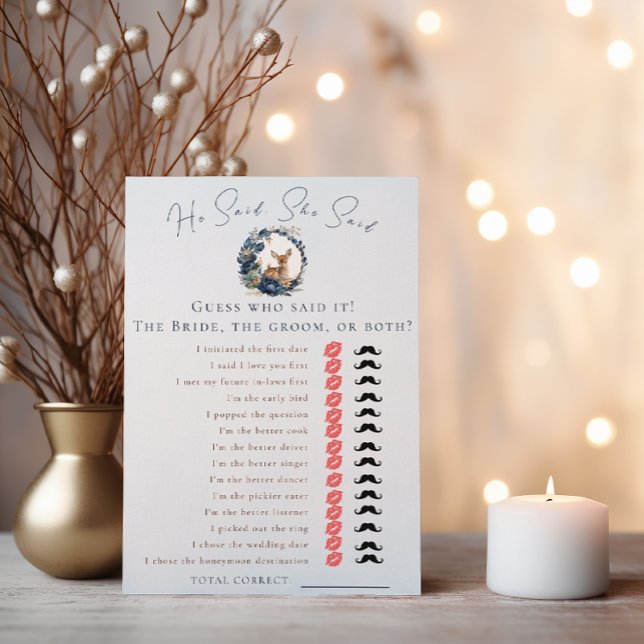 Flyer Woodland Deer Blue Ele Disse Que Ela Disse Jogos (Criador carregado)