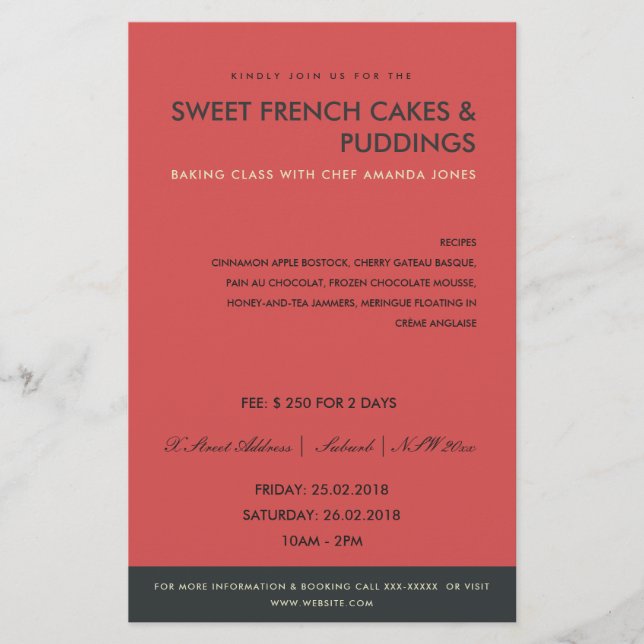 FLYER WORKSHOP DE CLASSES DE MODELO DE FOTO DO MARINHO V (Frente)