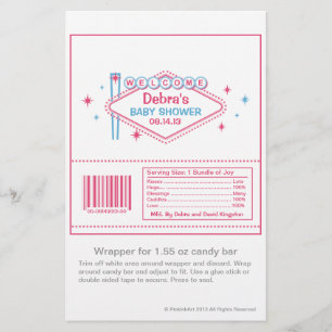 Flyer Wrapper Chá de fraldas Candy de Las Vegas