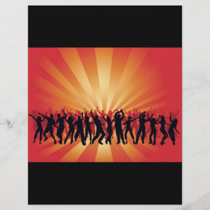 Flyer www_Garcya_us_dancing vetor de pessoas de disco