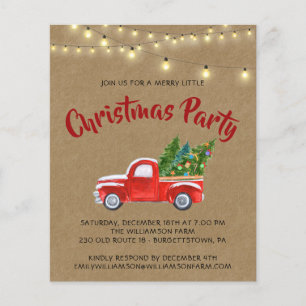 Flyer Xadrez Verde Vermelha Convite de festas de Natal