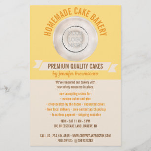 Flyer Yellow Cooking Custom Logo Bakery