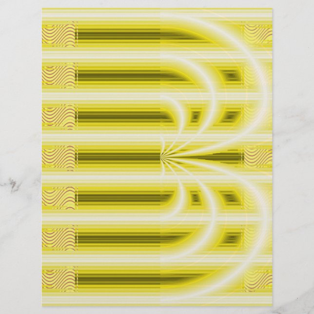 Flyer Yellow Retro Cathedral Bulk Scrapbook Paper Pages (Frente)