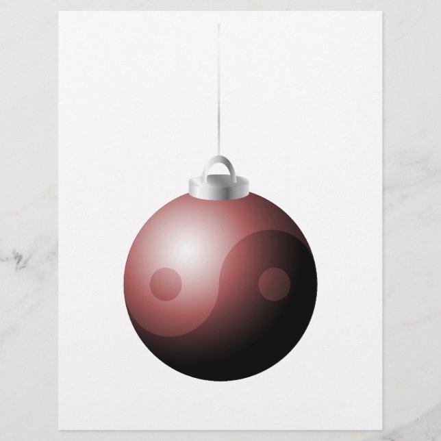 Flyer Yin Yang Christmas Ball em vermelho (Frente)