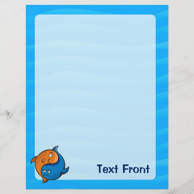 Flyer Yin Yang Fish Cartoon (Frente)