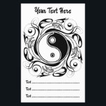Flyer Yin & Yang Symbol Black and White Tattoo Style<br><div class="desc">Decorative Ying Yang Symbol Psychedelic Black and White Tattoo Style Art Design. Originally created with Hi Quality Vector Graphic Art Copyright BluedakArt TheChameleonArt.</div>