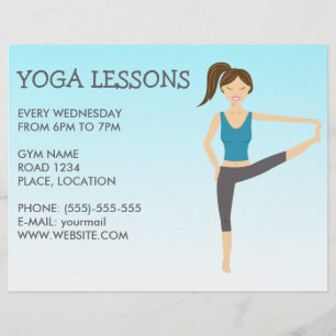 Flyer Yoga Girl In-Hand To Toed Pose Yoga Classes