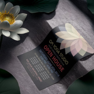 Flyer YOGA Instructor Studio Open House Lotus Mandala